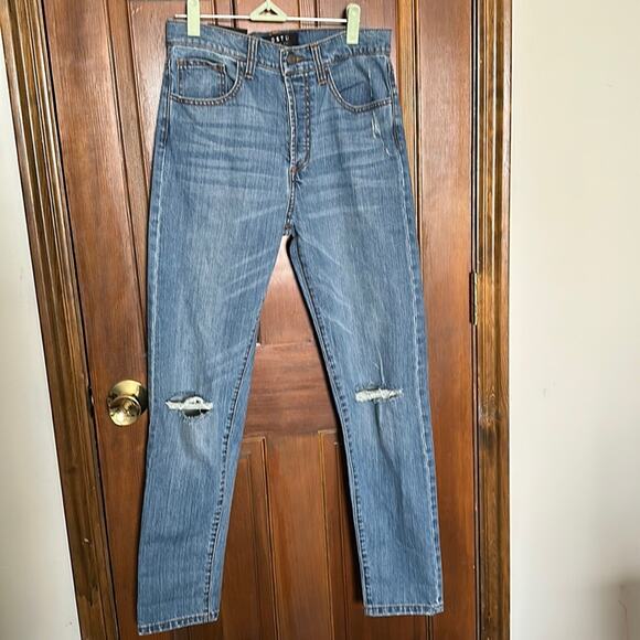 DSTLD | High Waisted Ripped Mom Jeans, Medium Vintage Size 28x30 NWT - Picture 2 of 13
